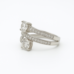 Open Two-Layer diamond Ring