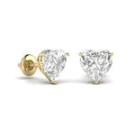 1.5 Carat Each Heart Shape Solitaire Earring