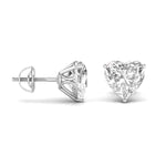 1.5 Carat Each Heart Shape Solitaire Earring