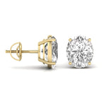 2 Carat Each Oval Shape Diamond Earrings