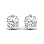 2 Carat Each Oval Shape Diamond Earrings