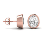 1.5 Carat Each Oval Shape Solitaire Diamond Studs