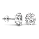 1.5 Carat Each Oval Shape Solitaire Diamond Earring