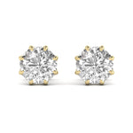 2 Carat Each Round Diamond Earrings
