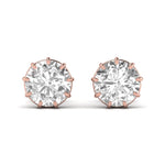 1.5 Carats Each Round Diamond Earrings