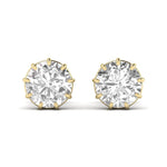1.5 Carats Each Round Diamond Earrings