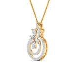 1.5 Carat Gold Swirl Drop Earrings