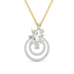 1.5 Carat Gold Swirl Drop Earrings