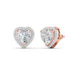 1.5 Carat Each Fancy Heart Shape Earrings