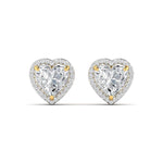 1.5 Carat Each Fancy Heart Shape Earrings