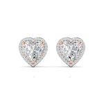 1.5 Carat Each Fancy Heart Shape Earrings