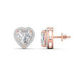 1.5 Carat Each Fancy Heart Shape Earrings