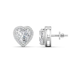 1.5 Carat Each Fancy Heart Shape Earrings