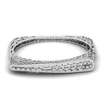Baguette & Round Diamond Bangle
