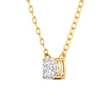1 Carat Cushion Diamond Gold Pendant