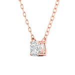 1 Carat Cushion Diamond Gold Pendant