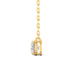 1 Carat Cushion Diamond Gold Pendant