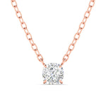 1 Carat Cushion Diamond Gold Pendant
