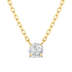 1 Carat Cushion Diamond Gold Pendant