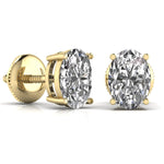 1 Carat Each Oval Shape Diamond Studs