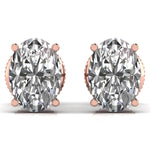 1 Carat Each Oval Shape Diamond Studs