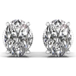1 Carat Each Oval Shape Diamond Studs