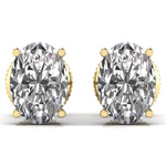 1 Carat Each Oval Shape Diamond Studs