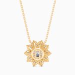 1 Carat Solitaire Centre Diamond Flower Pendant