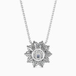 1 Carat Solitaire Centre Diamond Flower Pendant
