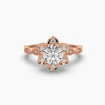 1 Carat Solitaire Flower Diamond Ring