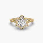 1 Carat Solitaire Flower Diamond Ring