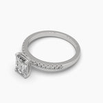 1 Carat Solitaire Diamond Emerald Elegance Ring