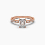 1 Carat Solitaire Diamond Emerald Elegance Ring