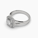 1 Carat Solitaire Diamond Squared Sparkle Ring