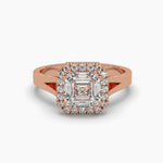 1 Carat Solitaire Diamond Squared Sparkle Ring