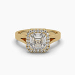 1 Carat Solitaire Diamond Squared Sparkle Ring