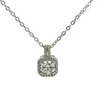 1.03 Carat Solitaire Round Diamond Halo Pendant