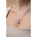 1.03 Carat Solitaire Round Diamond Halo Pendant