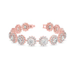 16 Carat Round Diamonds Flower Bracelet