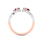 Crimson Cocktail Diamond Ring