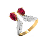 Crimson Cocktail Diamond Ring