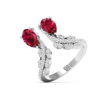 Crimson Cocktail Diamond Ring