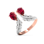 Crimson Cocktail Diamond Ring