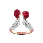 Crimson Cocktail Diamond Ring