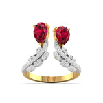 Crimson Cocktail Diamond Ring