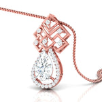 2 Carat Pear Shape Solitaire Diamond Cascade Pendant
