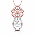 2 Carat Pear Shape Solitaire Diamond Cascade Pendant
