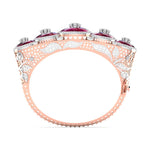 Exquisite Oval-Stone Diamond Bangle