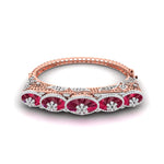 Exquisite Oval-Stone Diamond Bangle