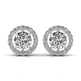 2.5 Carat Centre Round Solitaire Diamond Earring